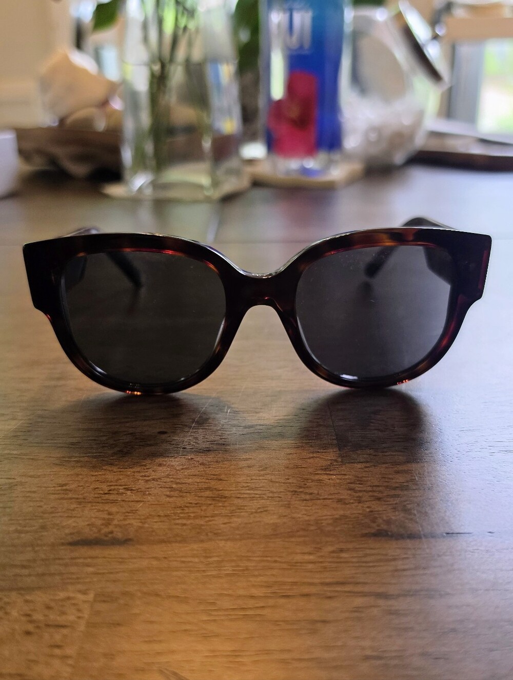 NIB Christian Dior Wildior BU Tortoiseshell Cat Eye Sunglasses Purple Temples - Picture 6 of 15